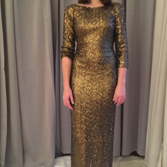 Alberto Makhani gold sequin gown - Picture 4 of 7